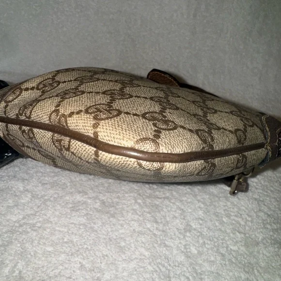 Gucci Vintage Shoulder Bag Sherry Line GG Leather PVC and Leather… - Picture 6 of 15